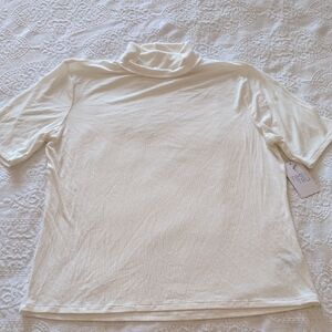 Time and Tru Off-White Turtleneck Top